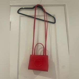 Small red telfar bag, only used twice